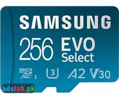 SAMSUNG EVO Select Micro SD-Memory-Card + Adapter, 256GB microSDXC 130MB/s Full HD & 4K UHD - 1