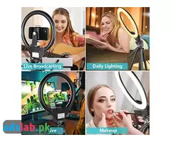 10'' Ring Light with 50'' Extendable Tripod Stand, Sensyne LED Circle Lights with Phone Holder - 3