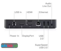 Dell USB 3.0 Ultra HD/4K Triple Display Docking Station (D3100), Black - 2