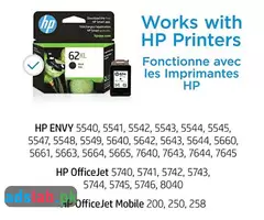 Original HP 62XL Black High-yield Ink | Works with HP ENVY 5540, 5640, 5660, 7640 Series - 1