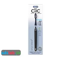 Oral-B Clic Manual Toothbrush, Matte Black, with 1 Bonus Replacement Brush Head