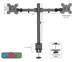 VIVO Dual Monitor Desk Mount, Heavy Duty Fully Adjustable Stand, - 2