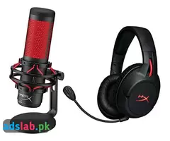 HyperX QuadCast - USB Condenser Gaming Microphone and HyperX Cloud Flight - Wireless Gaming Headset