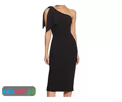 Dress the Population Women's Naomi Longsleeve Jersey Knit Twist Long Maxi Gown Dress - 1