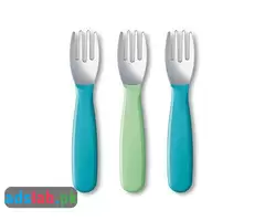 NUK Kiddy Cutlery Forks, 3 Pack, 18+ Months - 1