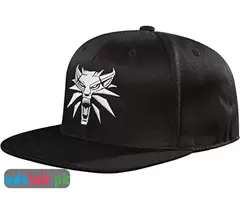 JINX The Witcher 3 White Wolf Medallion Snapback Baseball Hat, Black, Adult Size