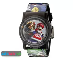 Accutime Kids Nintendo Super Mario Kart Luigi Bowser Digital LCD Quartz Wrist Watch,