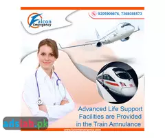 Falcon Emergency Train Ambulance in Delhi at the Lowest Budget with Medical Team - 1