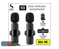 K9 dual wirelss microphone