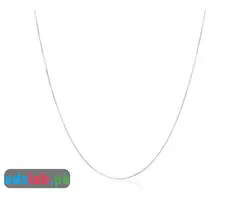 Amazon Collection Sterling Silver Thin 0.6mm Box Chain Necklace - 1