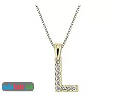 Diamond Wish 14k Yellow Gold Diamond Initial Pendant