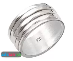 925 Sterling Silver Meditation Spinner Ring Plain Fine Jewelry