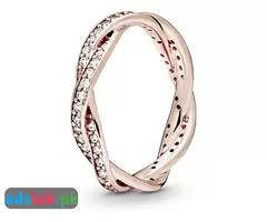Pandora Jewelry Twist of Fate Cubic Zirconia Ring in Pandora Rose
