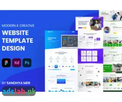 I will design web template UI UX in figma, xd, or PSD