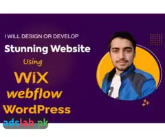 I will design or redesign beautiful website using wix, wordpress, webflow