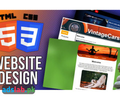 I will design html and css website
