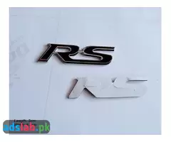 RS Black Style BLACK Chrome 1 piece Logo