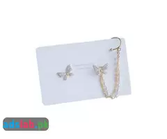 Earrings || Korean Elegant Cute Rhinestone Butterfly Earrings