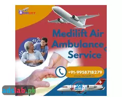 Medilift Air Ambulance Service in Dimapur with Luxurious ICU Setup