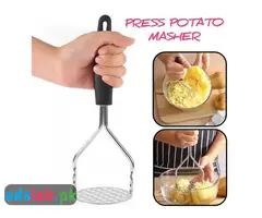 Potato masher spoon machine non stick steel ricer mash kitchen cooking equipment - 1
