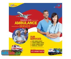 Best Price Medilift Air Ambulance Service in Nagpur with Doctor Facility