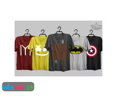 Pack of 5 high quality printed T-shirt tees for men - 1