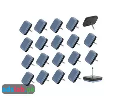 20Pcs Chair Glides Furniture Sliders PTFE Easy Moving Pads Square - 1
