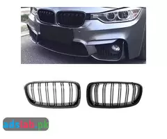 Gloss Black Car Front Kidney Grille Grill - 1