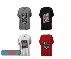 Pack of 4 imported gym printed T-shirt