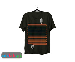 New high quality lining style printed T shirt for men