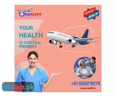 Medilift Air Ambulance Service in Raipur with MD Doctor at Best Price