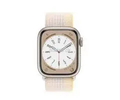 Apple Watch Series 8 45MM Aluminium Case with White Sport Band Starlight MNP23