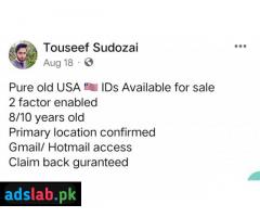 Old usa Facebook ids for sale in Pakistan