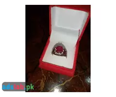 Red Ruby Silver Ring  - Whatsapp for Latest Price