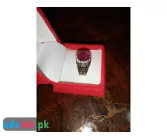 Red Ruby Silver Ring  - Whatsapp for Latest Price - 3