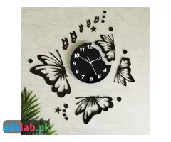 Butterflies with Stars Clock - 1