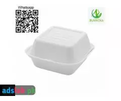9 inch disposable clamshell box clamshell packaging bagasse clamshell clamshell lunch box - 3