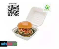 9 inch disposable clamshell box clamshell packaging bagasse clamshell clamshell lunch box - 4