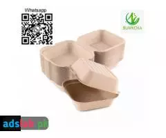 9 inch disposable clamshell box clamshell packaging bagasse clamshell clamshell lunch box - 8