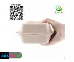 9 inch disposable clamshell box clamshell packaging bagasse clamshell clamshell lunch box - 9