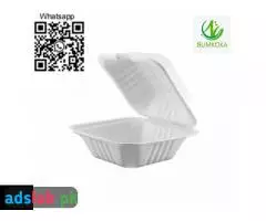 9 inch disposable clamshell box clamshell packaging bagasse clamshell clamshell lunch box - 12