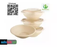 10.paper bowl salad bowl babi bowl disposable bowls bagass bowl biodegrad bowl with 8 oz 12oz - 1