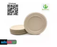 melamine plates round plate paper plates disposable sugarcane plates 6 7 9 10 inch - 15