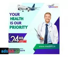 Promptly Take ICU Air Ambulance Services in Ranchi by Medilift - 1
