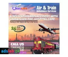 Now 24 Hours Swiftly Book Train Ambulance Services in Patna by Medilift