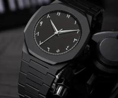 Black Arabic DialWatch for Men, Plastic Strap,  Rs.1500