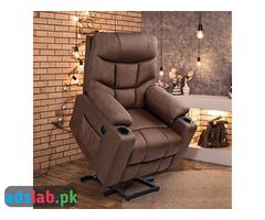 badgeLIFTER ELECTRIC RECLINER SOFA WITH USB PORT, HEATING & VIBRATION FUNCTIONS