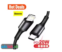 Baseus 20W PD USB Type C Cable for iPhone 12 13Pro Max 11 Fast Charging Charger