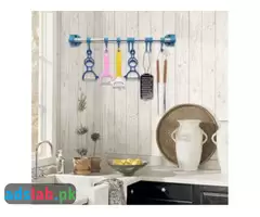 8 Hooks Kitchen Accessories Organizer Rack & Cloth Hanging Stand - 2