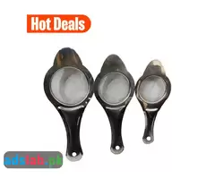Pack of 3 - Steel Mesh Tea Strainer - Silver Kitchen Tools and Accessories